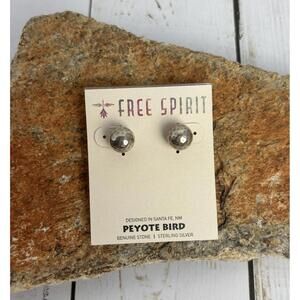 NEW Peyote Bird Sterling Silver Ball Stud Earrings‎ J087